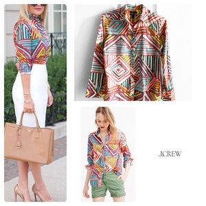 J. CREW Geo Brushstroke Boy Shirt